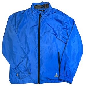 Pierre Balmain Outerwear Mens Blue Full Zip Windbreaker Jacket Mesh Lined Size F